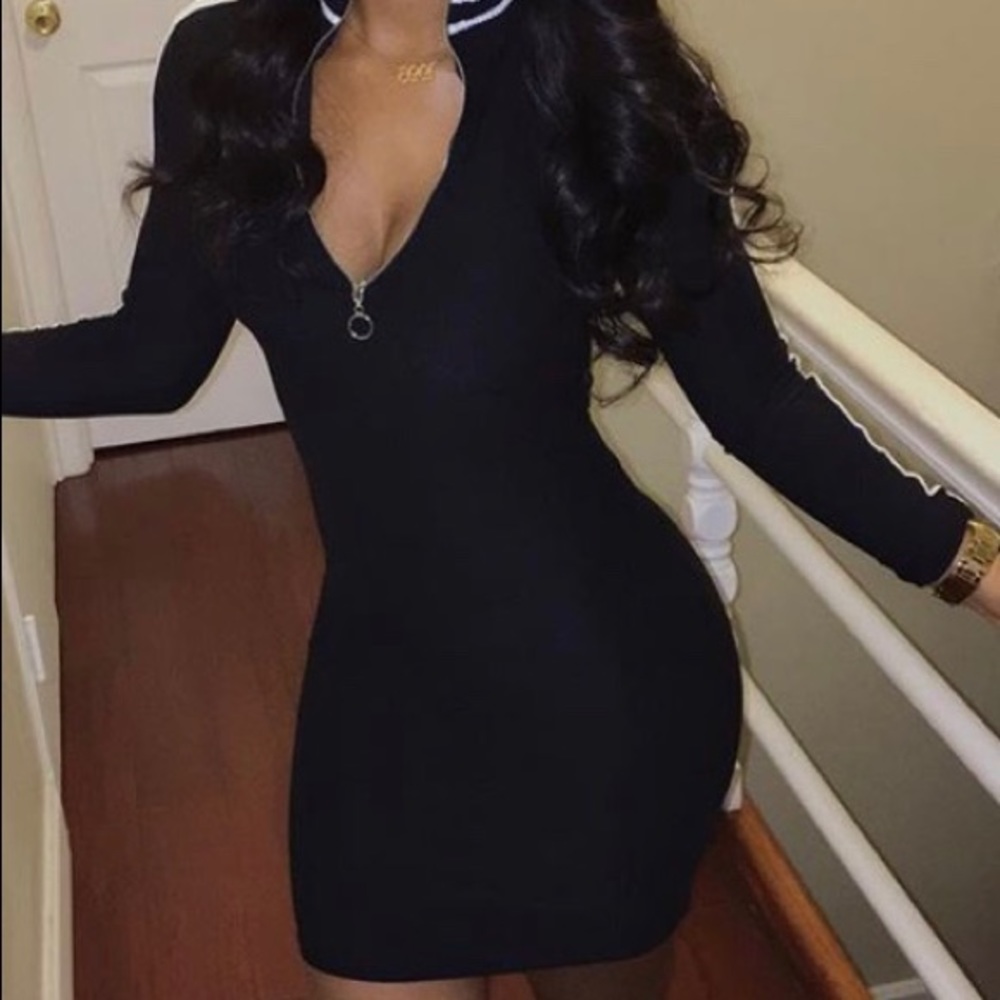 Black fashionnova bodycon dress